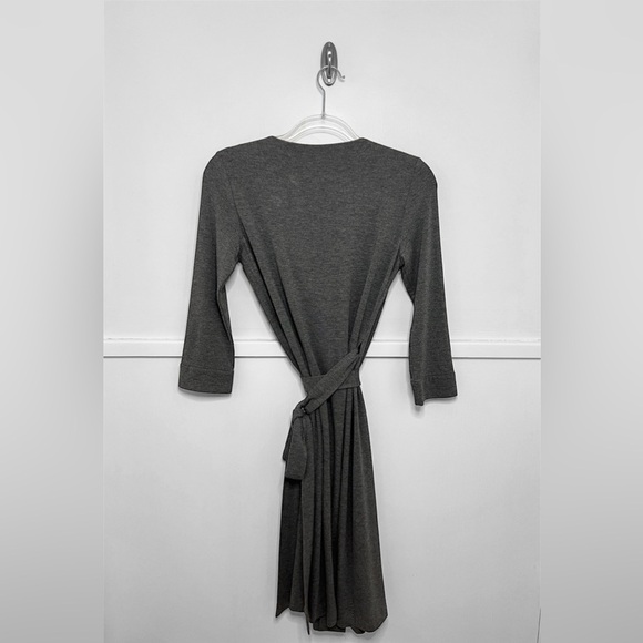 Diane Von Furstenberg New Julian Two Gray Wrap Dress - Picture 9 of 16